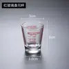 Taza de onzas de vidrio elegante con escala taza de onzas suministros para tienda de té de leche juego completo de artículos pequeños cóctel taza medidora pequeña 45ml