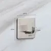 Colgador de acero inoxidable transfronterizo para cocina y baño, gancho de metal, gancho autoadhesivo para detrás de la puerta, colgador fuerte sin taladro para abrigos y sombreros