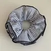 Cabeza de Bola Rayas Anillo para el Pelo del Intestino Grueso Celebridad de Internet 2025 Nuevo Estilo Cuerda para la Cabeza Lazo para Cola de Caballo Alta de Mujer Banda Elástica para el Pelo Anillo para la Cabeza de Tendón Cuerda para el Pelo