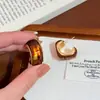 Pendientes Cuadrados Retro Franceses de Ámbar Carey para Mujer, de Alta Gama, Elegantes, Diseño Único, Modernos