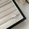 Anel de Gatinho Gato Prata Esterlina S925 Diamante Feminino Luxo Acessível Design de Nicho de Ponta Estilo Quente Xiaohongshu