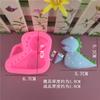 Molde de silicona de dinosaurio pequeño de dibujos animados hecho a mano, molde para hornear pasteles, molde para jabón, molde para vela y chocolate.
