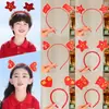 Dia Nacional Faixa de Cabelo Fofa para Crianças Estilo Chinês Grampo de Cabelo Sem Costura Faixa de Cabeça Criativa para Apresentações de Meninas Acessórios de Cabelo