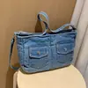 Bolsa de axila de moda versátil 2026 transfronteriza, mezclilla personalizada, para ir al trabajo, diaria, vintage, de un solo hombro, cruzada