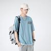 Camiseta de Verano para Hombre Nueva de Manga Corta Estilo Coreano Camiseta Básica de Algodón Puro Marca de Moda Inglesa Camiseta de Media Manga con Cuello Redondo para Hombre Transfronteriza