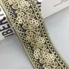 E-commerce transfronteiriço lantejoulas douradas bordado renda estilo étnico vestuário acessórios sapatos chapéus bolsas acessórios fita tecida