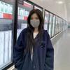 Suéter con Cremallera y Estampado de Dibujos Animados para Mujer Otoño e Invierno Explosiones Estilo Lazy Cárdigan con Capucha Holgado de Alta Gama Talla Grande