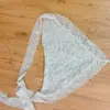 Lenço de cabeça de renda, lenço triangular, saia para mulheres, avental novo estilo 2025, saia com barra em camadas, cós de rede, lenço de cintura