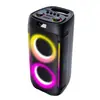 Caixa de Som de Festa Dupla 6,5 polegadas Portátil para Exterior Alta Potência Áudio para Dança Quadrada Alto-falante Bluetooth para Karaokê Doméstico