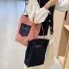 Bolso de Hombro Denim Retro Americano de Doble Uso, Doble Cara, Gran Capacidad, Versátil, Bolso de Mano para Viajes, Nuevo Estilo de Ins