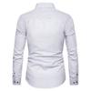 Camisa de manga larga estampada y ajustada para hombre (Amazon 2020), nueva, de talla grande, informal, a la moda, básica