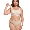 Ropa interior de talla grande, de malla cruzada, sin marcas, de copa completa, europea y americana, fina, con pecho grande y pequeña, antiflacidez.