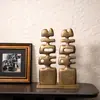 Nuevos Adornos de Estilo Chino Retro Palabra Feliz Antigua para Sala de Estar Artesanía Importada Escritorio Regalo de Boda Decoraciones para Maquetas