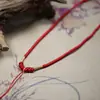 Cordón Tejido a Mano para Hombres y Mujeres, Colgante de Candado de Longevidad para Niños, Correa para el Cuello de Cuerda Roja, Colgante de Oro y Jade, Cuerda Ajustable