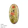 Cabujón Oval de Cristal Natural 15*30mm para Incrustación DIY en Collares Broches Accesorios de Fondo Plano Cabujón en Forma de Huevo de Piedra Semipreciosa
