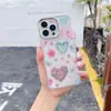 Funda para Teléfono Móvil Transparente con Marco de Cámara Electrochapado y Cristales de Diamante Puntos Rompecabezas Corazón Dulce Adecuada para Apple 1716 Promax Cubierta Protectora Transparente