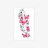Tatuagens Adesivas Estilo Novo Transfronteiriço Doce e Cool Personalidade de Garota Popular Estilo Ins Borboleta Flor Braço e Clavícula