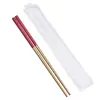 Palillos de Acero Inoxidable S 304 Estilo Portugués Vajilla Chapada en Oro Cuadrados Alargados Palillos Estilo Chino Juego de Regalo