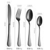 Venta al por mayor de vajilla de acero inoxidable 1010, cuchillo y tenedor, cuchara, vajilla de comida occidental, postre, café, cuchara para mezclar, cuchillo y tenedor para carne.