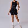 Venta Caliente Transfronteriza LULU Mismo Estilo Color Cruzado Ajustado Traje Todo en Uno Deporte Fitness Belleza Espalda Traje Deportivo de Fitness