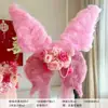 Decoración de Boda DIY de Mariposa de Malla de Ensueño Fondo para Fotos de la Novia Traje Popular de Mariposas Artificiales para Boda