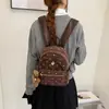Mochila Bordada con Lunares Estilo Coreano Letras para Mujer 2026 Nueva Pequeña Nicho Estilo Académico Mate Retro Mochila para Viajar