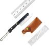 Nuevo cuchillo con mango de madera maciza abridor de cuchillo express mini cuchillo de cocina con funda de cuero llavero colgante fácil de llevar pequeño