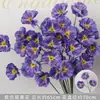Flores Artificiais Coloridas Estilo Monet Flores Falsas Atacado Verde Roxo Arranjo de Casamento Cenário Decoração de Paisagismo