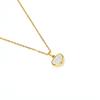 Collar de circonitas de amor japonés y coreano para mujer, de alta gama, con temperamento, acero de titanio y oro de 18 quilates, venta directa.