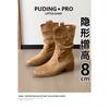 Botas de Moda de Alta Calidad con Tacón Grueso, Punta Puntiaguda, Botas Apiladas, Botines, Tacones Altos, Botas Vaqueras Retro, Botas de Media Caña en Forma de V