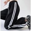 Dopamina Rayas Seda de Hielo Deportes Peto Estilo Americano Verano Delgados Secado Rápido Sueltos Rectos Casuales Pantalones de Pierna Ancha
