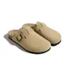 Zapatos Birkenstock de Mujer Puxi Xingshu Cuatro Estaciones Suela Blanda Cómodos de Corcho Versátiles Planos Slip-on Persona Perezosa Punta Cerrada Zapatos Birkenstock