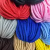 Corda Redonda de Poliéster Fio a Fio Colorida de 5mm Cordão de Cintura de Calça Cordão de Chapéu Cordão Trançado Cordão para Vestuário