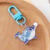 Acessórios de Resina Série Oceano Brilhante Desenho Animado Pingente Transparente Sereia Caranguejo Golfinho Estrela do Mar Chaveiro Bolsa