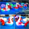 Barco Infantil de Agua a Manivela, Barco para Piscina, Barco de Choque Eléctrico con Luces, Barco Cisne con Luces, Barco de Dibujos Animados a Batería