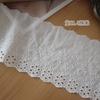 Borda de tecido de algodão unilateral bordado com linha de algodão renda costura de vestuário acessórios alongados DIY material para gola de saia