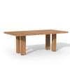 Mesa y silla nórdicas para exteriores, para jardín, villa, patio, mesa de comedor y silla de ratán de teca, impermeables, con protección solar, muebles de exterior de madera maciza.