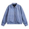 [Uso de Doble Lado] Chaqueta de Cuadros Americana Retro High Street Marca de Moda Holgada Casual Chaqueta de Cuadros para Pareja para Hombre y Mujer