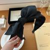 Coreia do Sul Dongdaemun Vintage Tecido Wide Bow Headband Simples Elegante All-match Moda Braçadeira de Cabelo Headband para Mulheres
