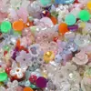 Cuentas Variadas al Azar del Mismo Color, Flores de Perla Artificial de Plástico ABS, Abalorios Semicírculo, Accesorios para Cadena de Teléfono Hechos a Mano con Pegamento de Crema