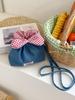 Bolsa Transversal Pequena Florzinha Fofa Bolsa Pequena Fresca para Celular Simples para Levar na Mão Bolsa de Pano Xadrez para Caminhada Armazenamento de Utensílios para o Dia a Dia