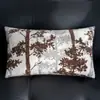 Funda de Cojín Decorativo de Lujo Ligero Estilo Vintage de Gama Alta para Sala de Estar, Casa de Huéspedes, Funda de Cojín para Sofá con Temática de Bosque, Funda de Cojín para Cabecera de Dormitorio