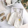 Estilo Fresco de Verano~ Versión Coreana de Conjunto de Camisa a Cuadros y Overol para Niños, Atuendo de Verano para Niños, Estilo Delgado, Estilo Ins