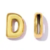 Moda Europea y Americana Brillante 26 Letras DIY Colgante de Acero Inoxidable Collar de Burbujas con Letras para Mujer Colgante de Joyería de Acero de Titanio