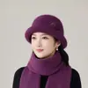 Gorros de invierno para personas mayores, gorros para madres, gorros de lana, gorros para señoras mayores, gorros cálidos de punto de pelo de conejo