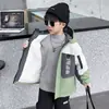 Parka casual de invierno 2026 para niños, estilo coreano, moderna y genial, con forro de polar y diseño engrosado