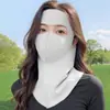 Protetor Solar Facial Completo Gini Feminino Anti-ultravioleta Seda Gelada Beleza Médica Máscara Protetora Traseira Proteção de Pescoço Integrada