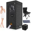 Amazon Explosiones Norteamericanas Caja de Sudor y Vapor Cruzada para el Hogar Caja de Sauna para Todo el Cuerpo Plegable Portátil Sala de Vapor de Sudoración