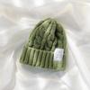Gorro de lana cálido estilo coreano para otoño e invierno, tejido a mano, combinable con todo, pequeño y a la moda.