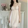 Lingerie sexy feminina 2026 novo modelo de verão com bojo, renda, tule doce, camisola estilo princesa